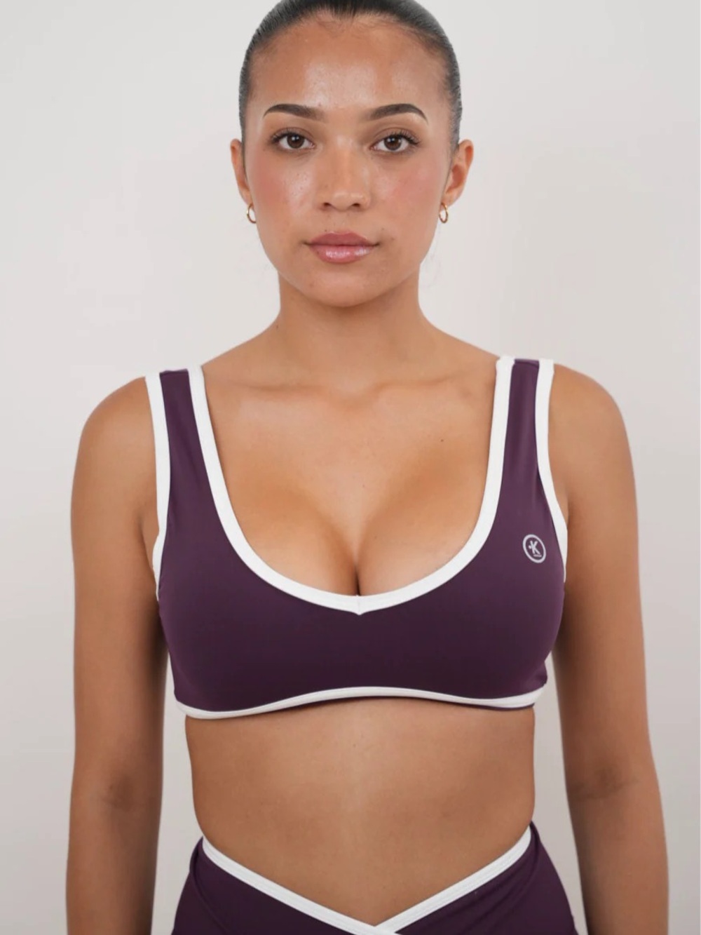 Kimith I Am Right Where I Need to Be Plum Butter Sports Bra Medium